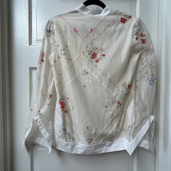 Tory Burch Handkerchief Silk Tunic Top in New Ivory Size 0 boho - Picture 11 of 14